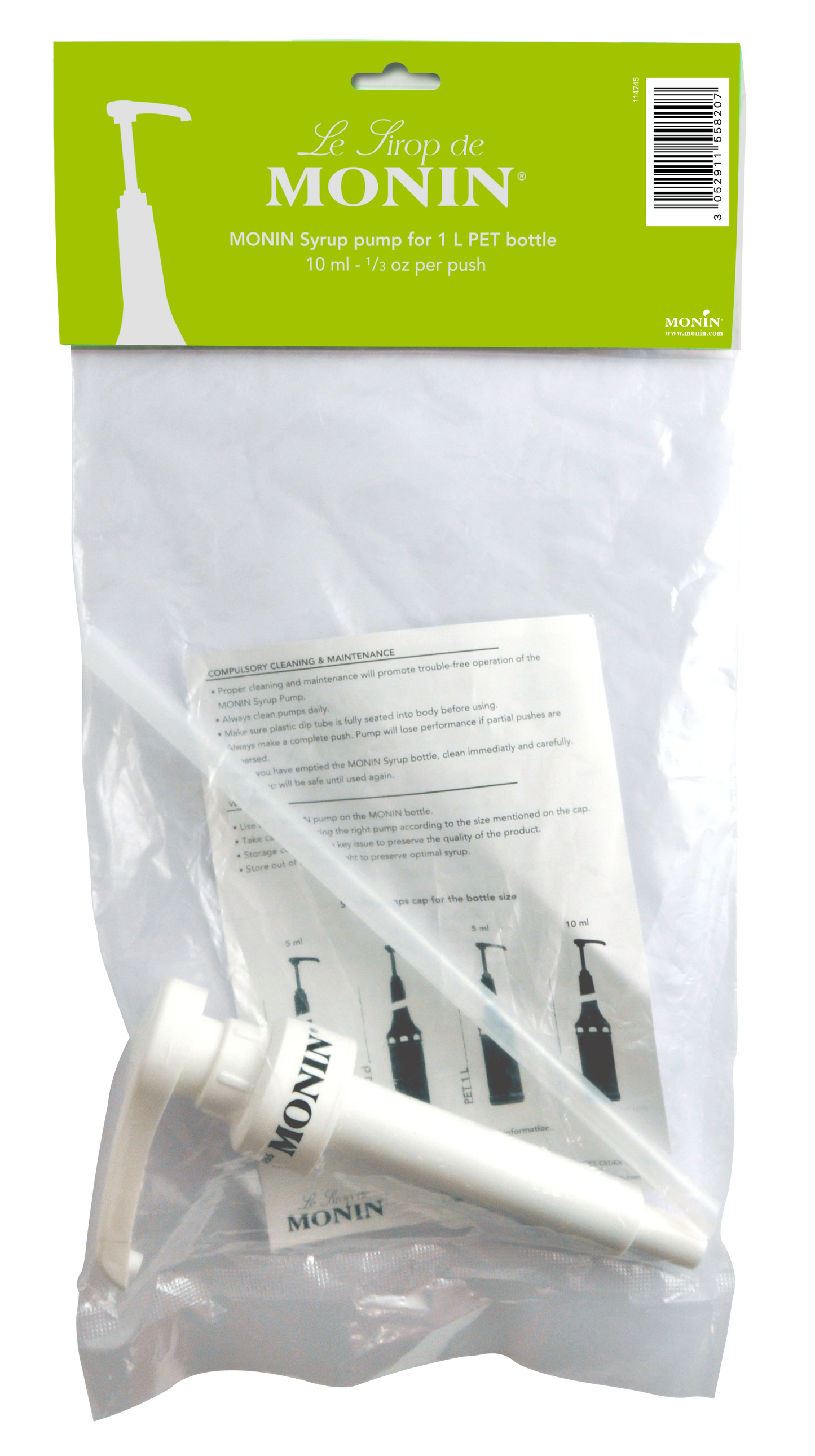Monin 10ml Syrup Pump 70cl Screw Type